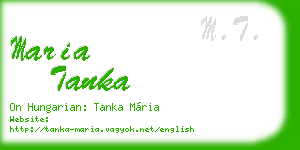 maria tanka business card
